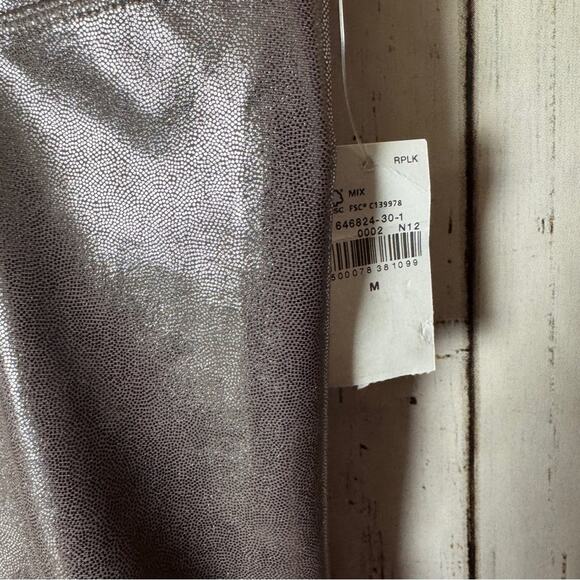 Old Navy Athletic Sporty High-Gloss Powersoft   Seamless Leggings Sz M - Picture 2 of 9